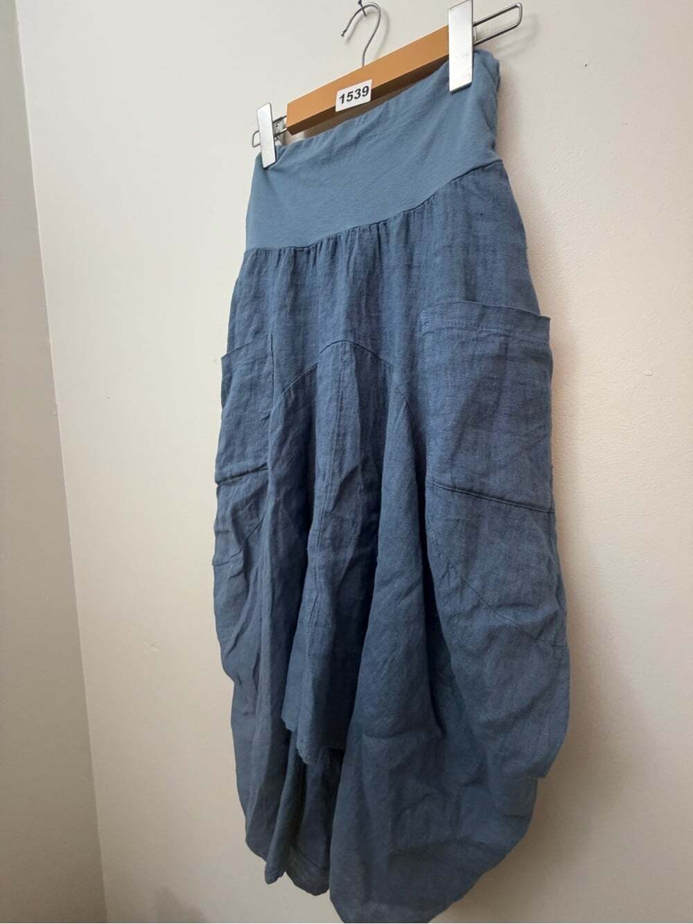 100 Linen Italian Balloon Midi Lagenlook Sorella by Papa Fashions w Skirt - Picture 7 of 10